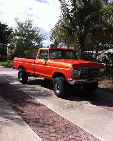 Orange Copper Candy and Gold Ghost Pearl on Ford F-150 Custom Paint.