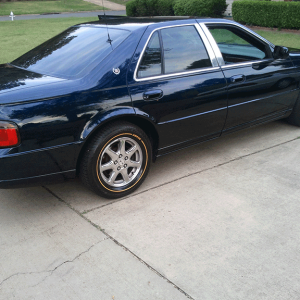 Blue Pearl, Black Gunmetal Caddy with Midnight Blue Flake