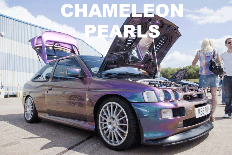 Chameleon paint pearls in every multi-color option here. Works in paint, powder coat, even nail polish and shoe polish. Try our chameleon colors!