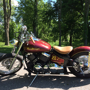 Gunslinger Bike with Gold Flake custom paint.