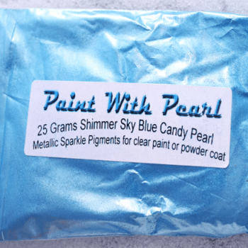 25 gram bag of Shimmer Sky Blue Candy