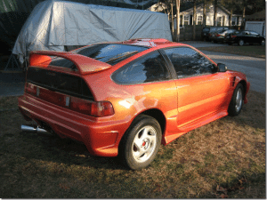 Gold Shimmer Cream-sickle CRX Honda with Gold Ghost pearls