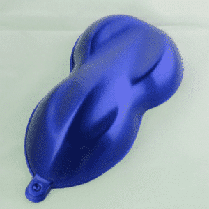 Deep blue candy concentrate over a speed shape