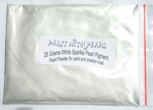 25 gram bag of white sparkle ghost pearl