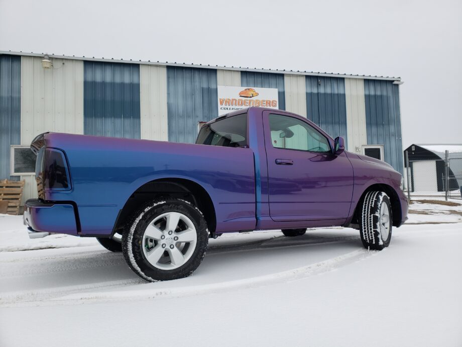 4739GRBP Gold Red Blue Purple Pickup Truck.