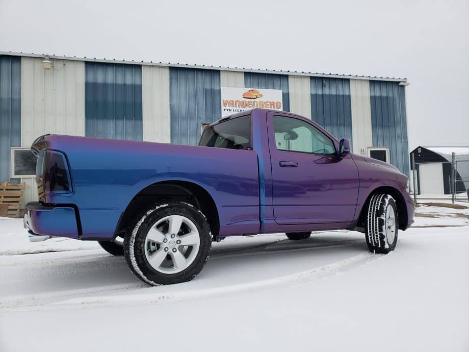 4739grbp gold red blue purple pickup truck.