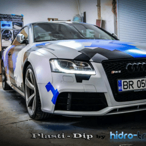 Audi Dipped in Hydro Transfer using Blue Ghost, Violet Ghost, Electric Blue, Black gunmetal. All this using dip or other coatings Pearls from Paint with Pearl.