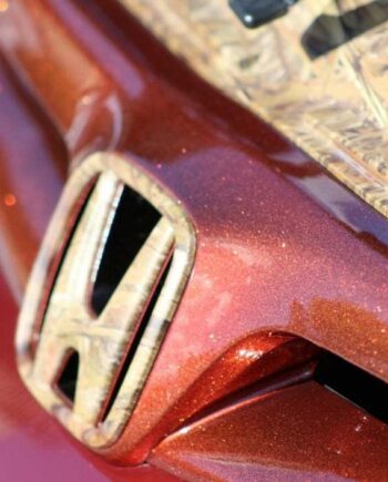 Orange Copper Metal Flake on a Honda hood