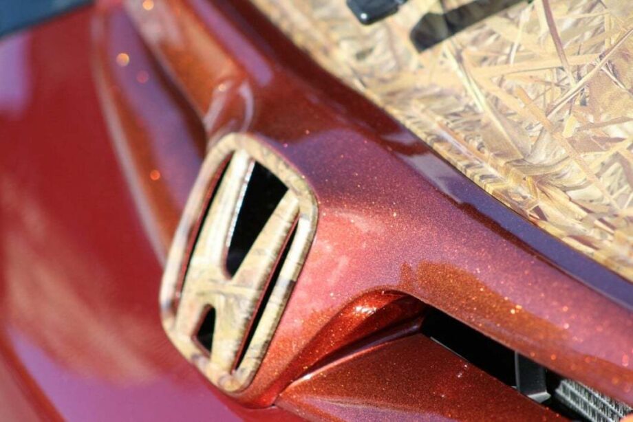 Orange Copper Metal Flake on a Honda hood