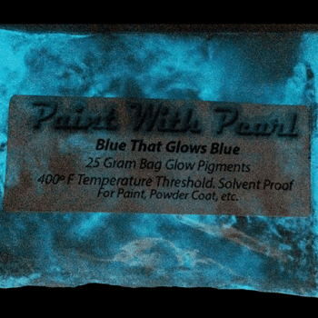 Blue glow in the dark Pigment can give you blue in the day, and blue Glow at night!