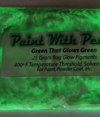 Green to Green glow in the dark pigment for paint and other coatings.