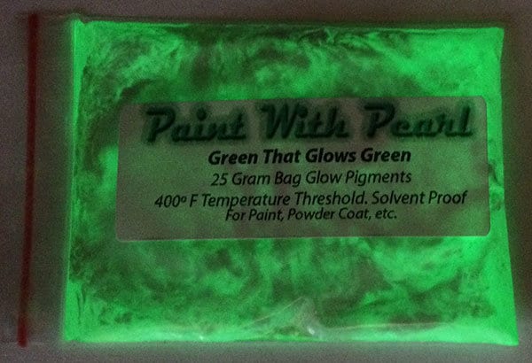 Green to Green glow in the dark pigment for paint and other coatings.