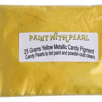 Yellow metallic paint, or candy pearl is a warm yellow custom paint.